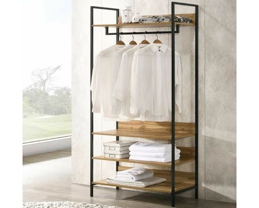 Zahra Open Wardrobe with 4 Shelves