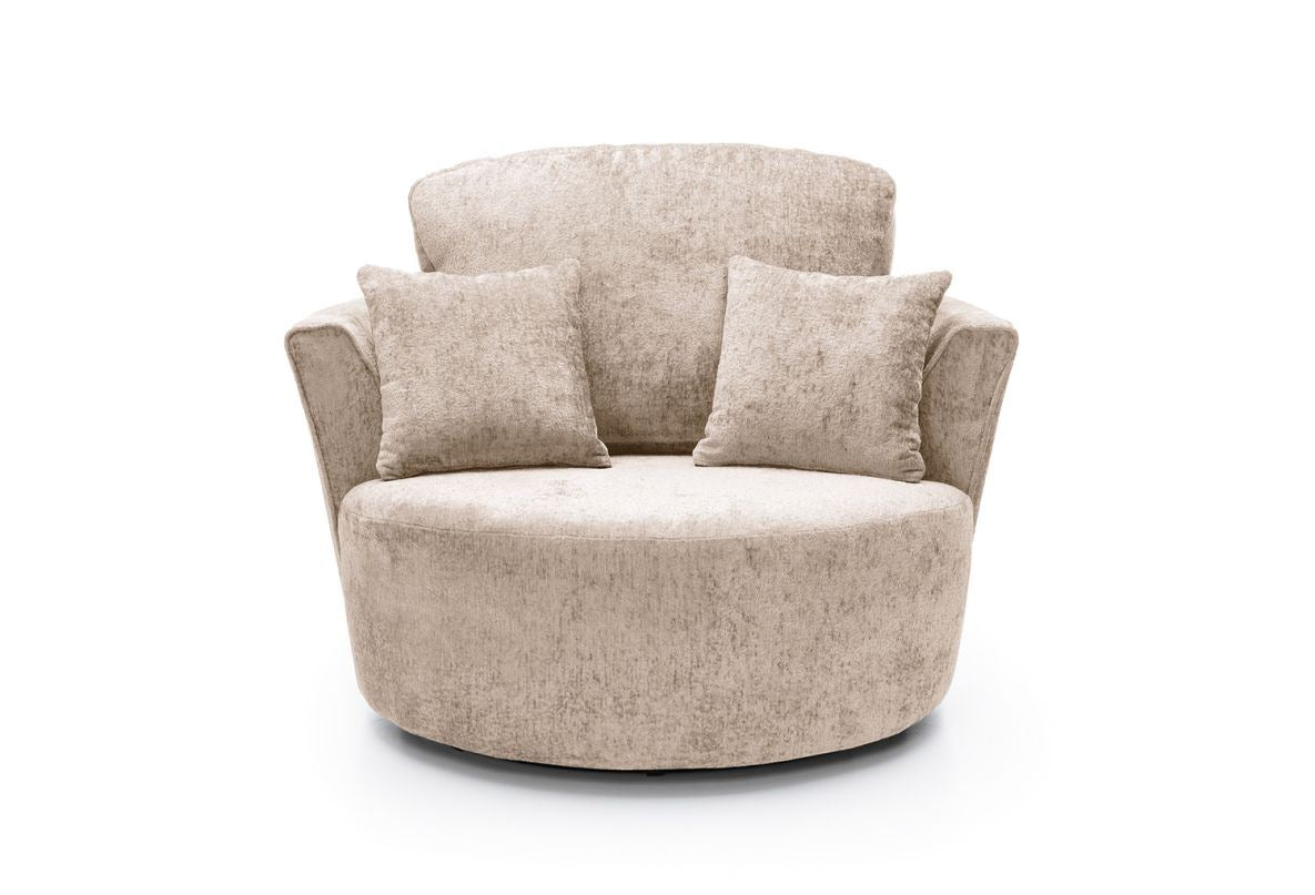 Harriet Swivel Chair - Cream
