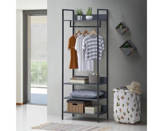 Zahra 4 Piece Bedroom Furniture Set Open Wardrobes