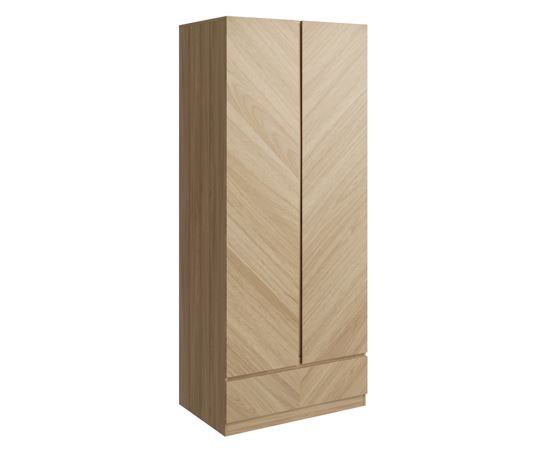 Catania 2 Door 1 Drawer Wardrobe Euro Oak