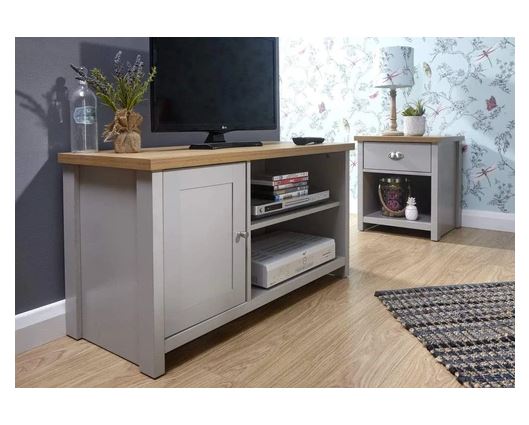 Lancaster small tv cabinet grey