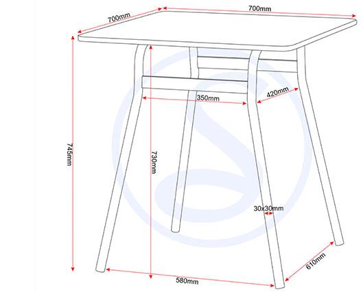WARREN 1+2 DINING SET - RUSSET OAK EFFECT/BLACK