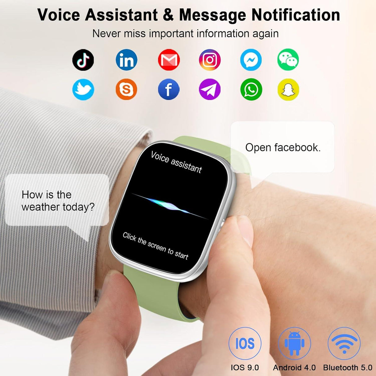 Jugeman Smart Watch - Sage Green