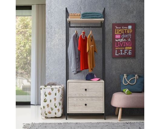 Zahra Open Wardrobe with 2 Drawers