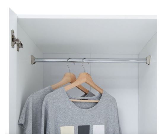 Essentials 2 Door White Wardrobe