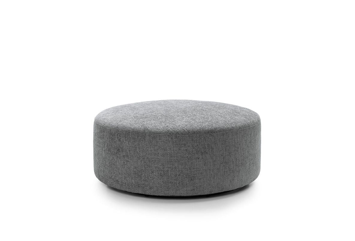 Ingrid Large Swivel Footstool - Steel Grey
