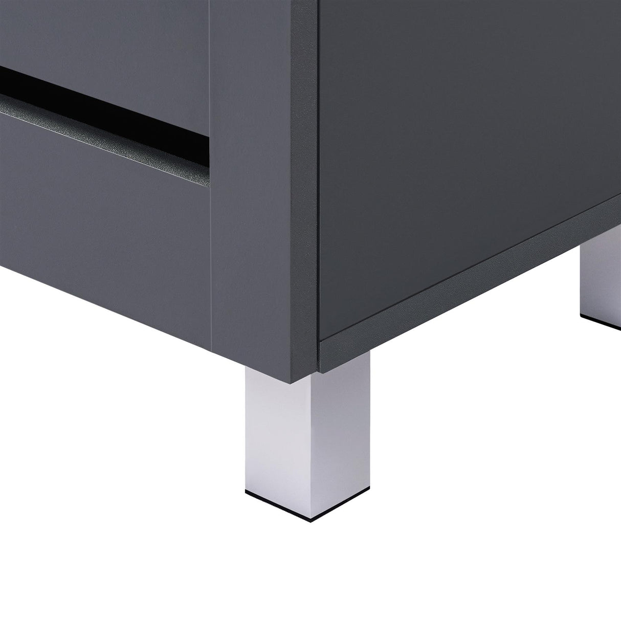 Euston 2 Door Shoe Cabinet - Dark Grey
