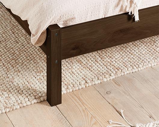 Croxley Rattan Bed Walnut - Double