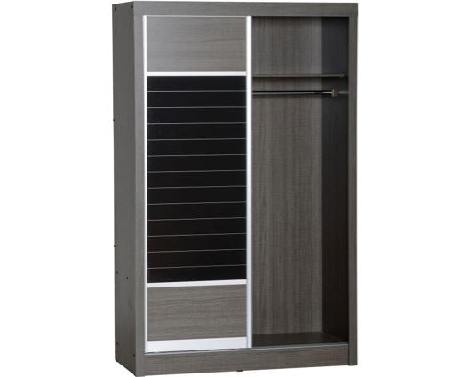 Lisbon 2 Door Sliding Wardrobe - Black Wood Grain
