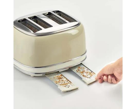 Ariete Retro Style 4 Slice Toaster - Beige