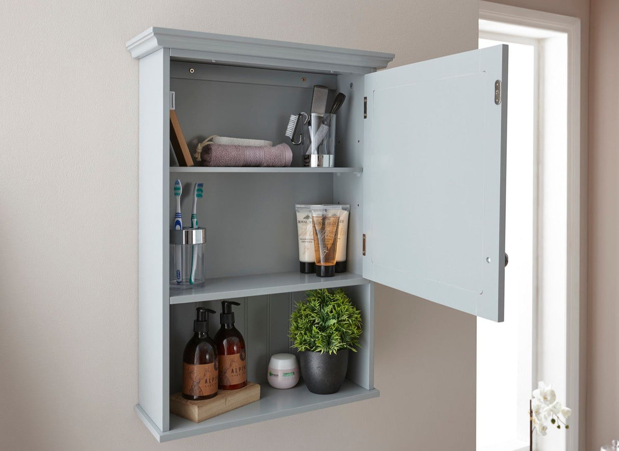 Colonial mirrored cabinet grey