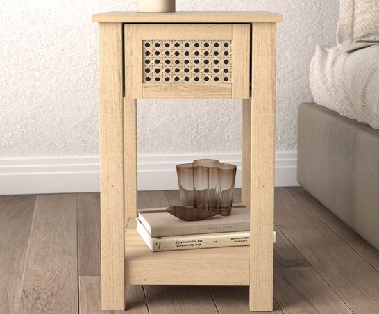 Chudleigh 1 Drawer Bedside Table Oslo Oak