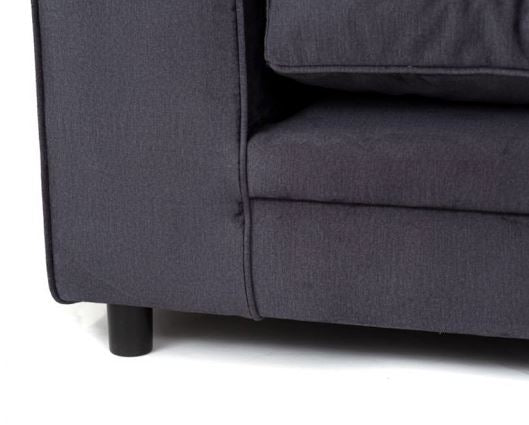 Chicago Left Hand Facing Corner Sofa-Dark Grey