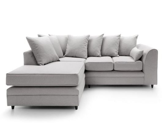 Darcy Left Hand Facing Corner Sofa-Light Grey