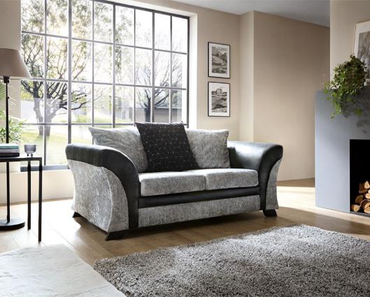 Farrow 2 Seater - Black & Charcoal