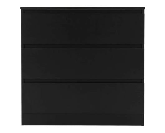 Malvern 3 Drawer Chest - Black