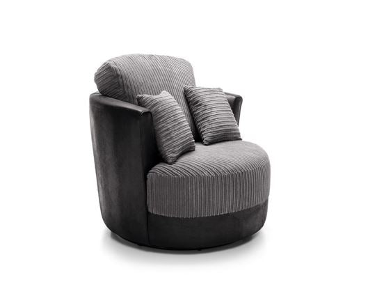 Samson Swivel Chair - Black & Grey