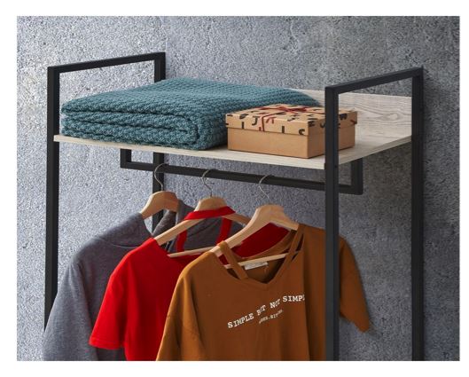 Zahra Open Wardrobe with 4 Shelves