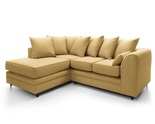 Darcy Left Hand Facing Corner Sofa-Mustard