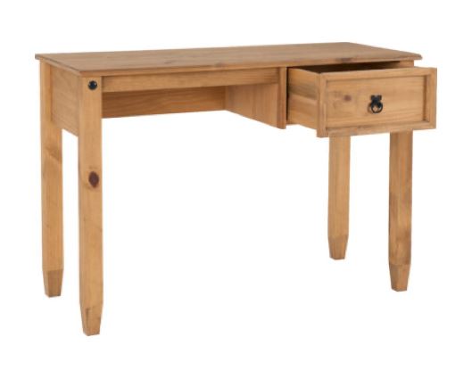 Budget Mexican Study Desk - Distressed Waxed Pine