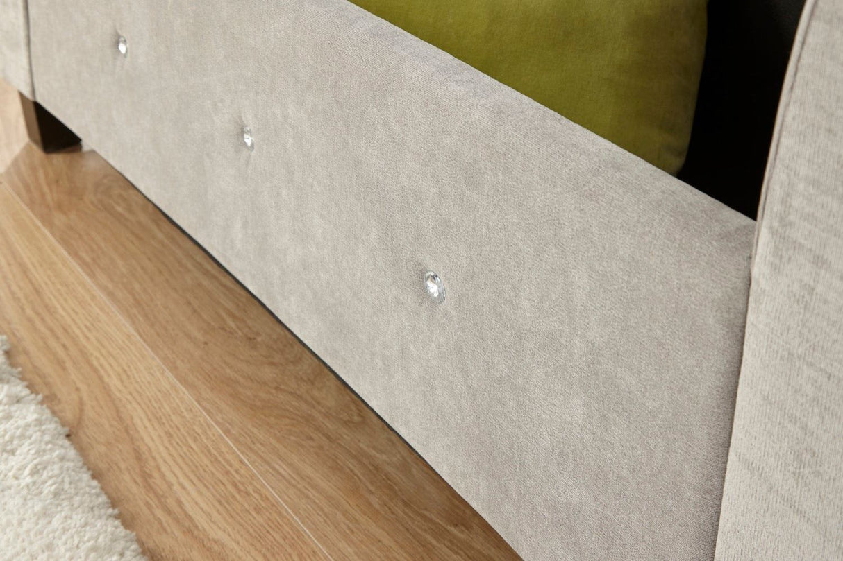 Verona diamante window seat silver chenille