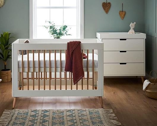 Maya Mini 2 Piece Room Set - White with Natural