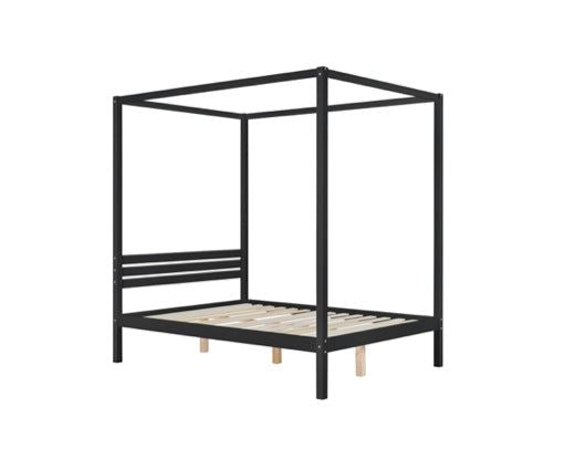 Mercia Four Poster Double Bed - Black