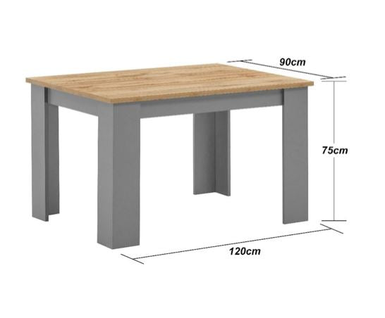 Lisbon Dining Table 120cm with 2 Benches Set