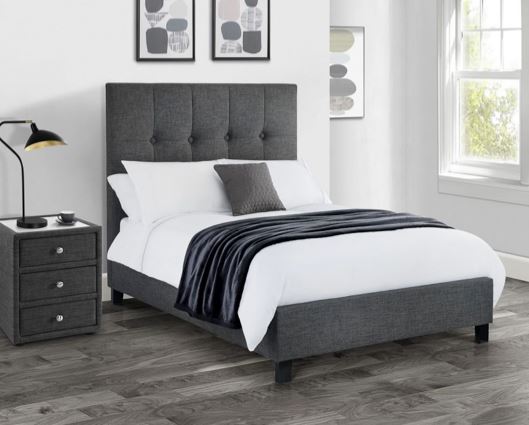 SORRENTO 3 DRAWER BEDSIDE SLATE LINEN