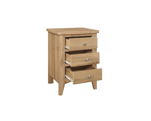 Hampstead 3 Drawer Bedside Oak