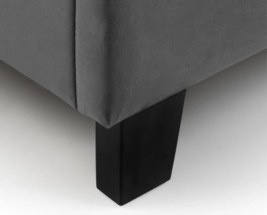 Rosa Velvet Bed in a Box Grey - Small Double