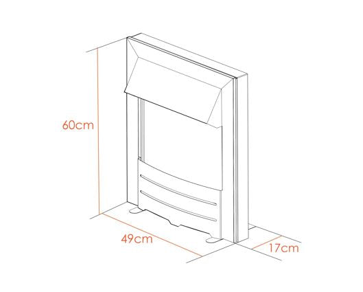 Adam Eclipse Electric Fire in Black