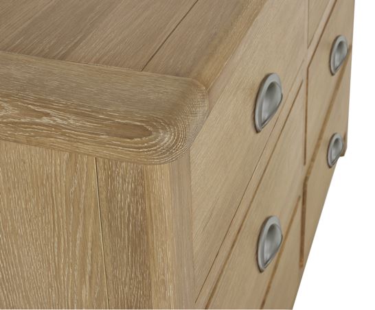 Memphis Limed Oak 6 Drawer Wide Chest