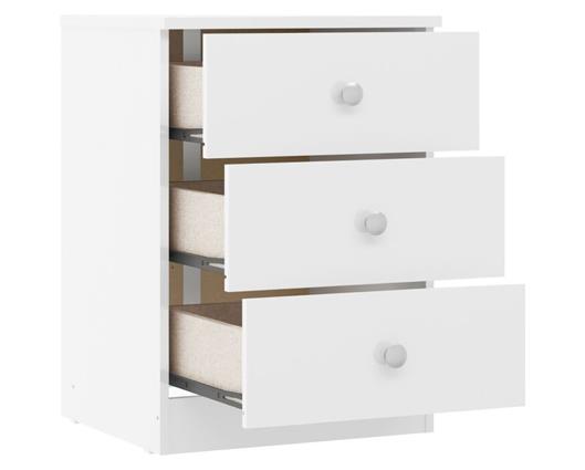 DENVER 3 DOOR WARDROBE BEDROOM SET - WHITE GLOSS