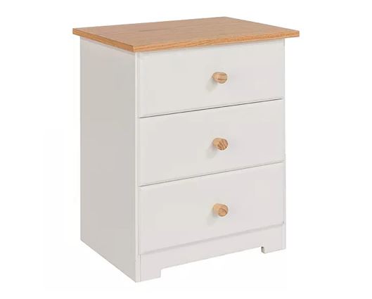 Colorado 3 Drawer Bedside Cabinet