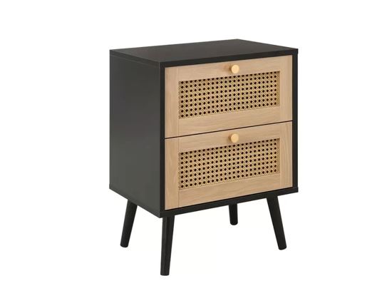 Croxley 2 Drawer Rattan Bedside