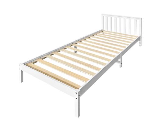 Ruby Pine Single Bed - White
