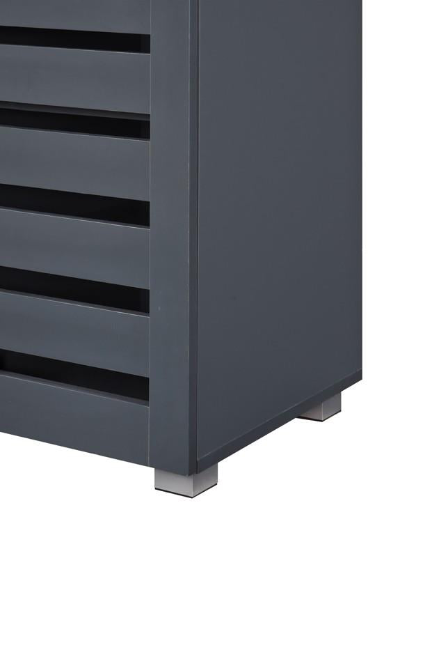 Euston 3 Door Shoe Cabinet - Dark Grey