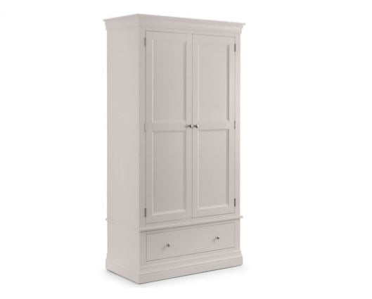 CLERMONT 2 DOOR 1 DRAWER WARDROBE - LIGHT GREY