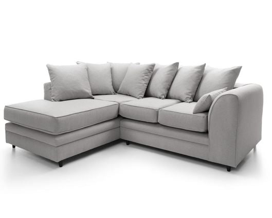 Darcy Left Hand Facing Corner Sofa-Light Grey