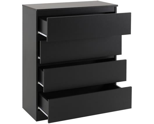 MALVERN 2 DOOR WARDROBE BEDROOM SET - BLACK