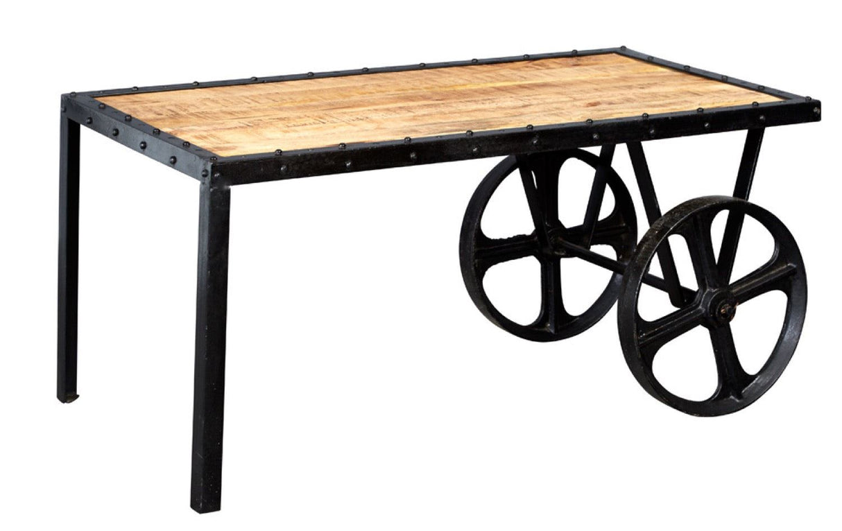 COSMO INDUSTRIAL CART COFFEE TABLE