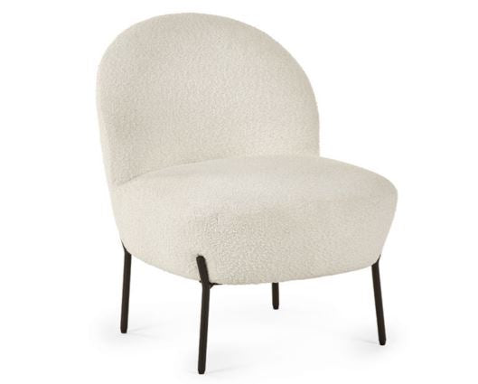 SET OF 2 IRIS BOUCLE DINING CHAIRS - GREY