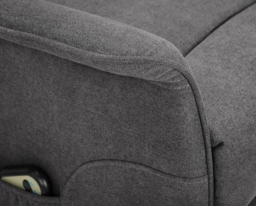 HELENA RISE & RECLINE CHAIR - CHARCOAL FABRIC