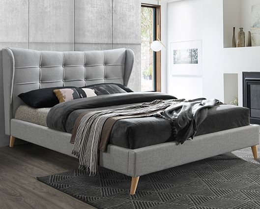Harper Double Bed - Dove Grey