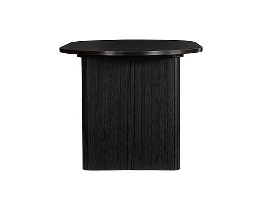 Axel Oval Fluted Dining Table - Black