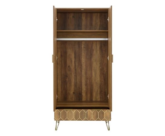 Orleans 2 Door 1 Drawer Wardrobe Mango