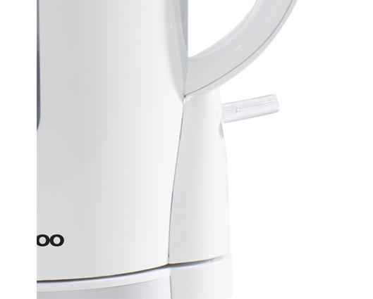 2200W White Plastic Kettle with Chrome Band