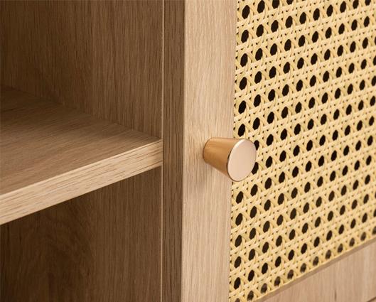 Croxley Rattan Large TV Unit - Oak