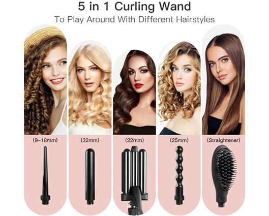 5-in-1 Curling Wand Set